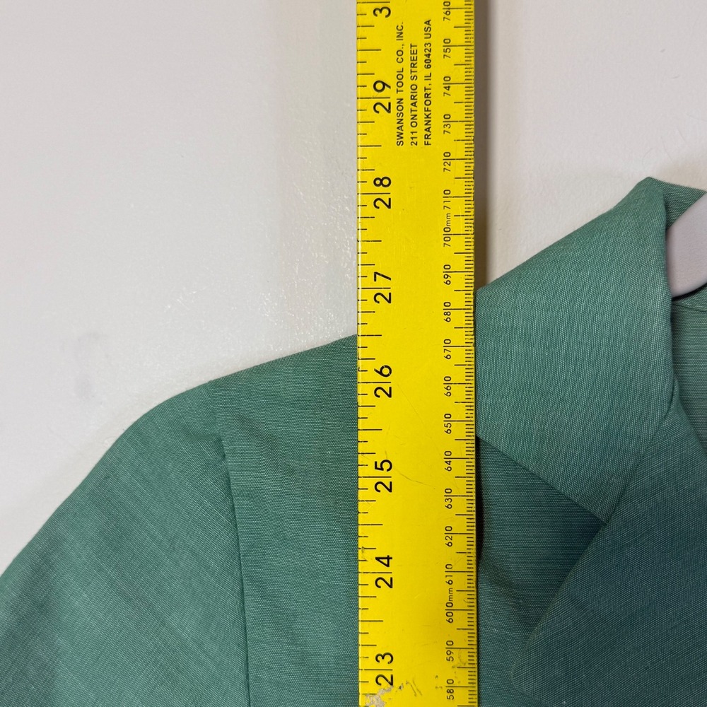 Vtg Girl Scouts U.S.A. Uniform Dress Girls Green Button Front Patch Retro SEE - Picture 7 of 9